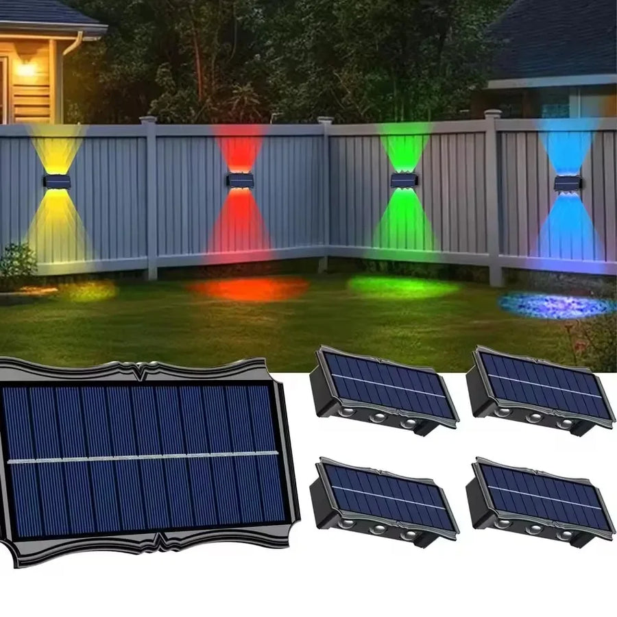 Wall Lamp Outdoor Waterproof Solar Powered Light UP