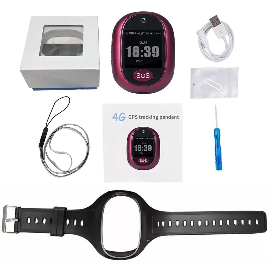 4G Smart SOS Tracker Pendant, GPS Tracking Waterproof