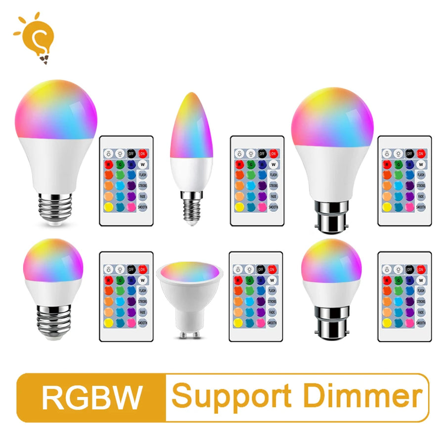 LED RGB Lamp Spotlight Bulb AC220-240V Smart RGBW