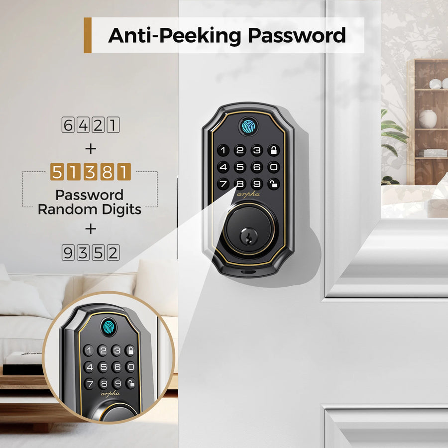 Keyless Entry Door Lock 5-in-1 Smart Fingerprint Deadbolt