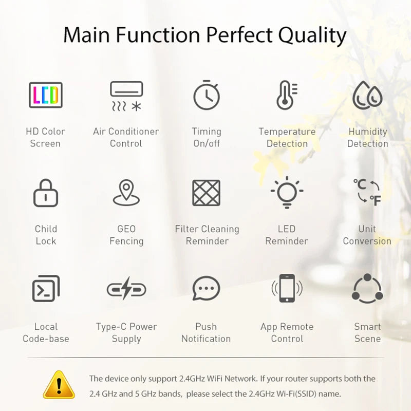 Smart WiFi IR Air Conditioner Thermostat Intelligent