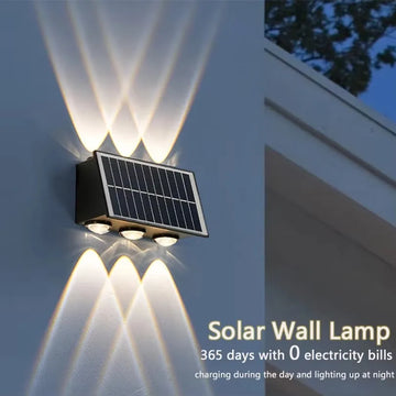 Wall Lamp Outdoor Waterproof Solar Powered Light UP