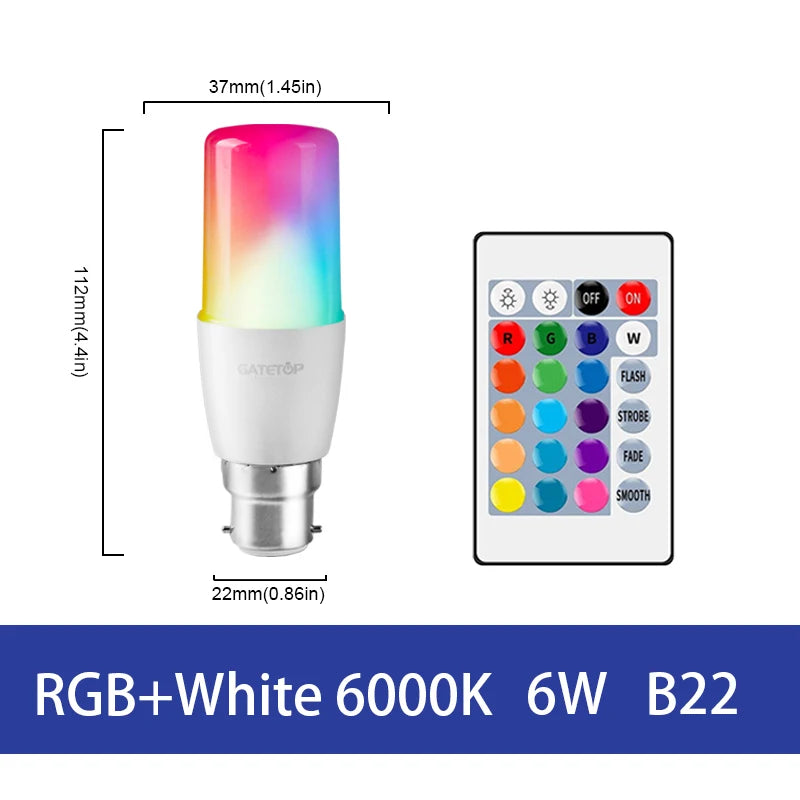 LED RGB Lamp Spotlight Bulb AC220-240V Smart RGBW