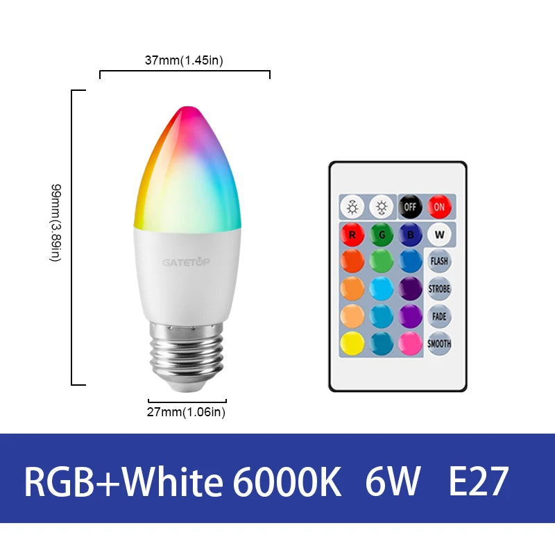LED RGB Lamp Spotlight Bulb AC220-240V Smart RGBW