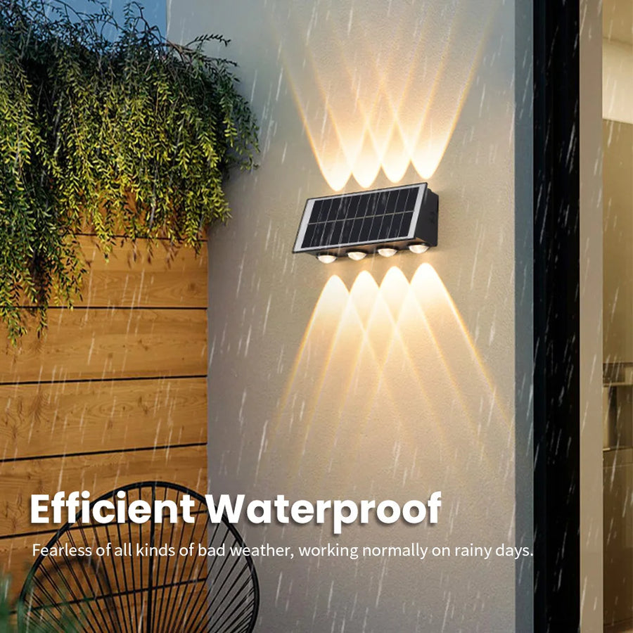 6LED Solar Lights, Outdoor Waterproof Atmosphere Wall Lamp