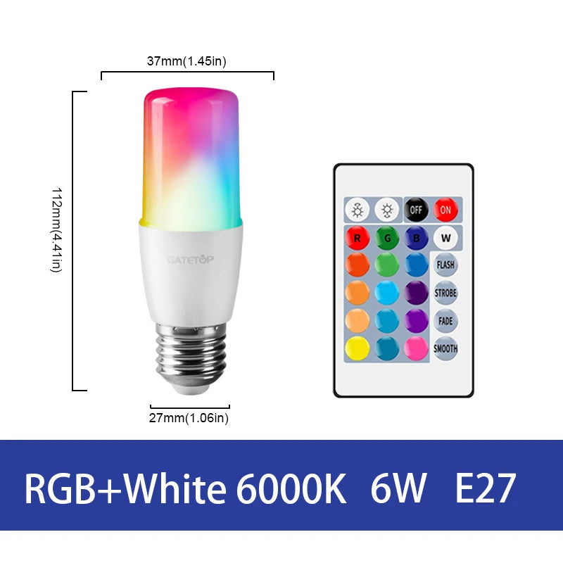 LED RGB Lamp Spotlight Bulb AC220-240V Smart RGBW