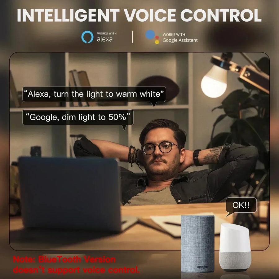 Bluetooth/WIFI/Zigbee, Dimmable Light LED lamp 2700-6500k