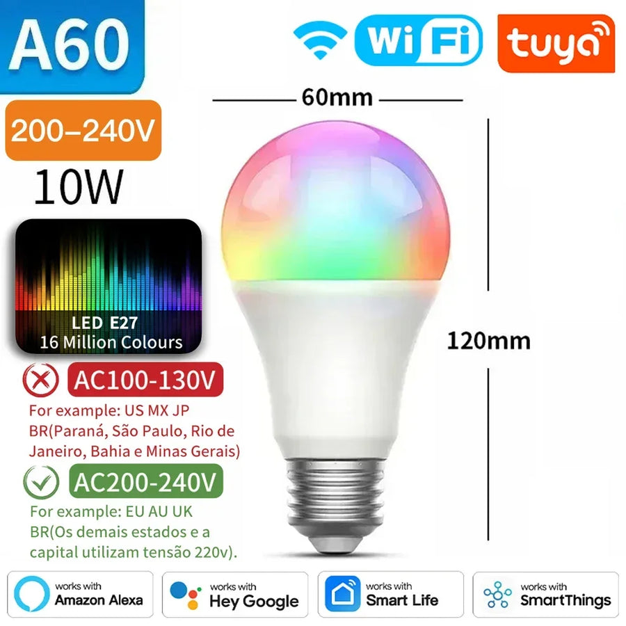 Bluetooth/WIFI/Zigbee, Dimmable Light LED lamp 2700-6500k