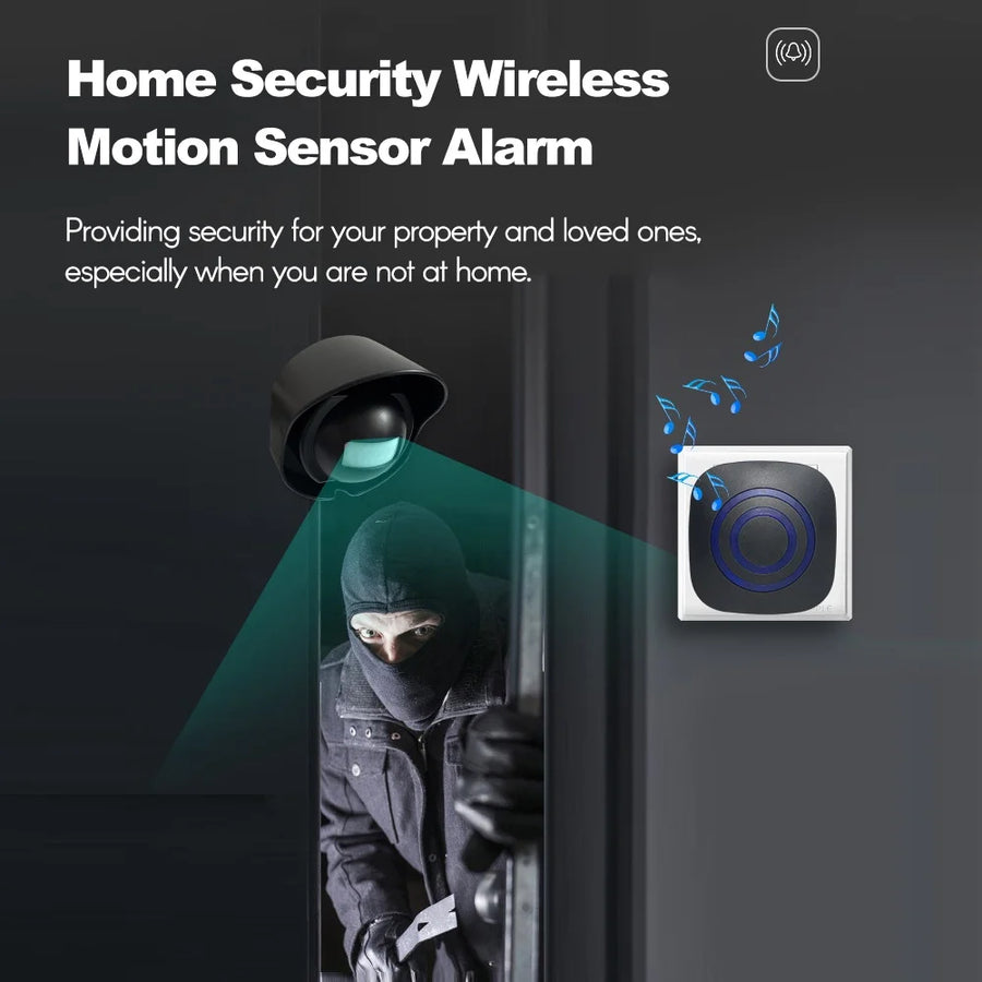 Wireless Driveway Alarm Waterproof Outdoor Motion Sensor Alarm