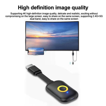 4K HDMI Mirascreen 2.4G/5G Dual Band TV Dongle