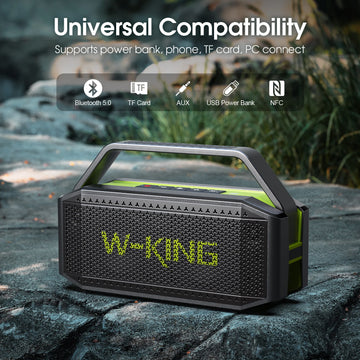 (100W Peak) 60W Portable Loud Bluetooth Speakers with Subwoofer