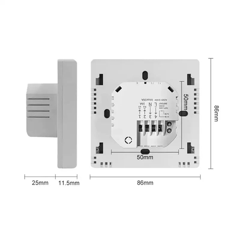 16A Electric Underfloor Heating Smart Thermostat
