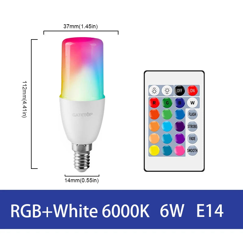 LED RGB Lamp Spotlight Bulb AC220-240V Smart RGBW