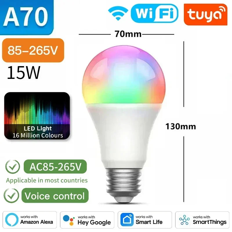 Bluetooth/WIFI/Zigbee, Dimmable Light LED lamp 2700-6500k