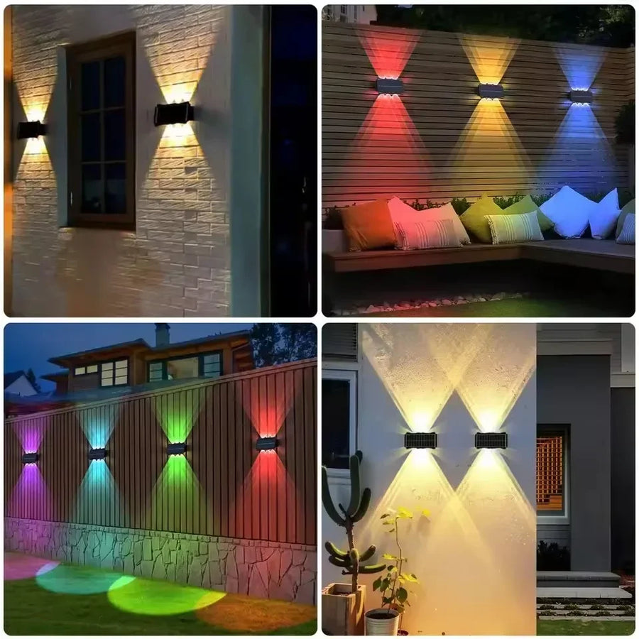 Wall Lamp Outdoor Waterproof Solar Powered Light UP