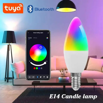 Led Bulb Candle Smart Lamp E14 RGB