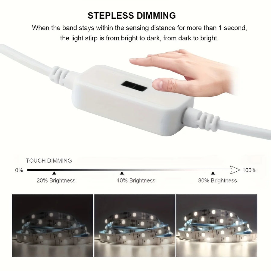 USB LED Lights Strip DC 5V Smart Dimmer Gesture Sensor