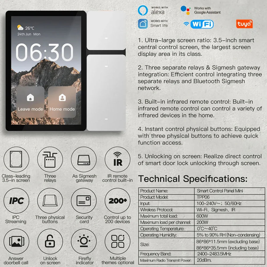 Smart Home Control Panel 3.5