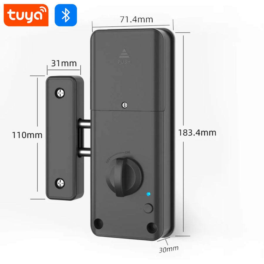 Home Smart Door Lock Handle Hidden Battery Anti Theft