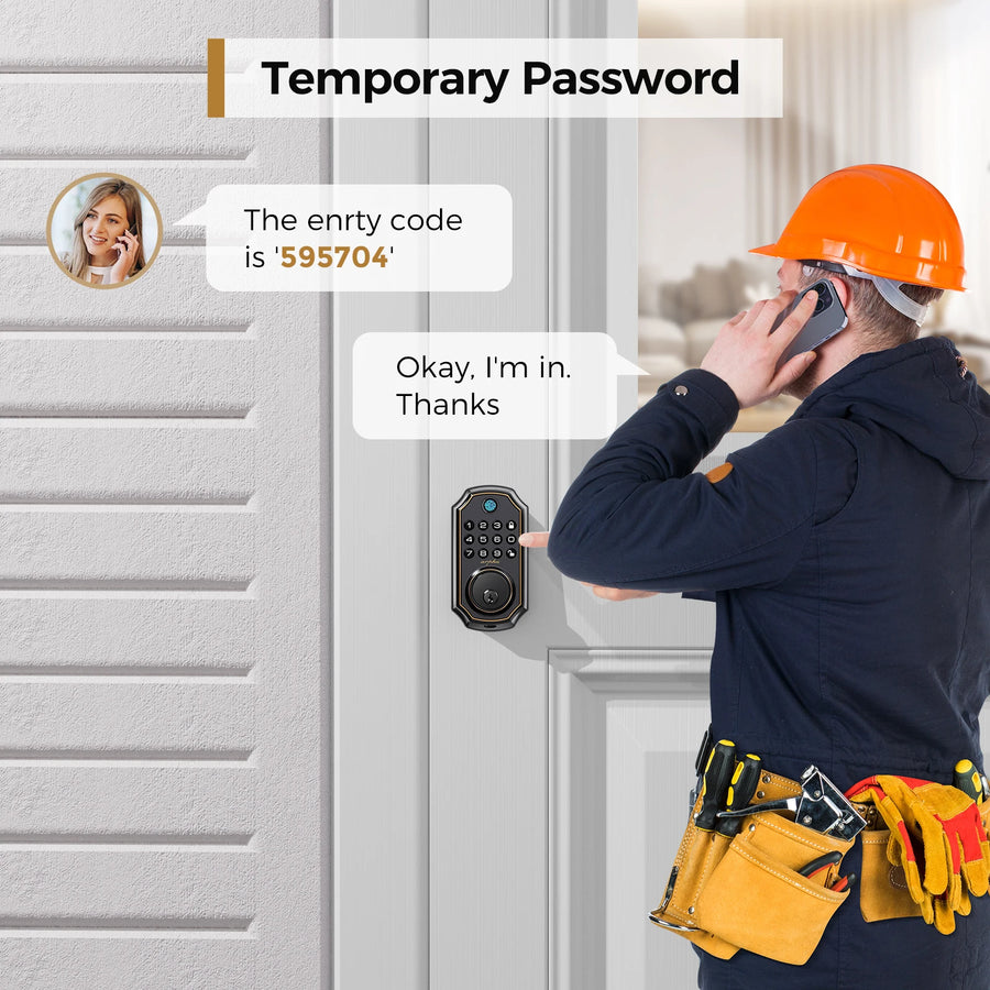 Keyless Entry Door Lock 5-in-1 Smart Fingerprint Deadbolt