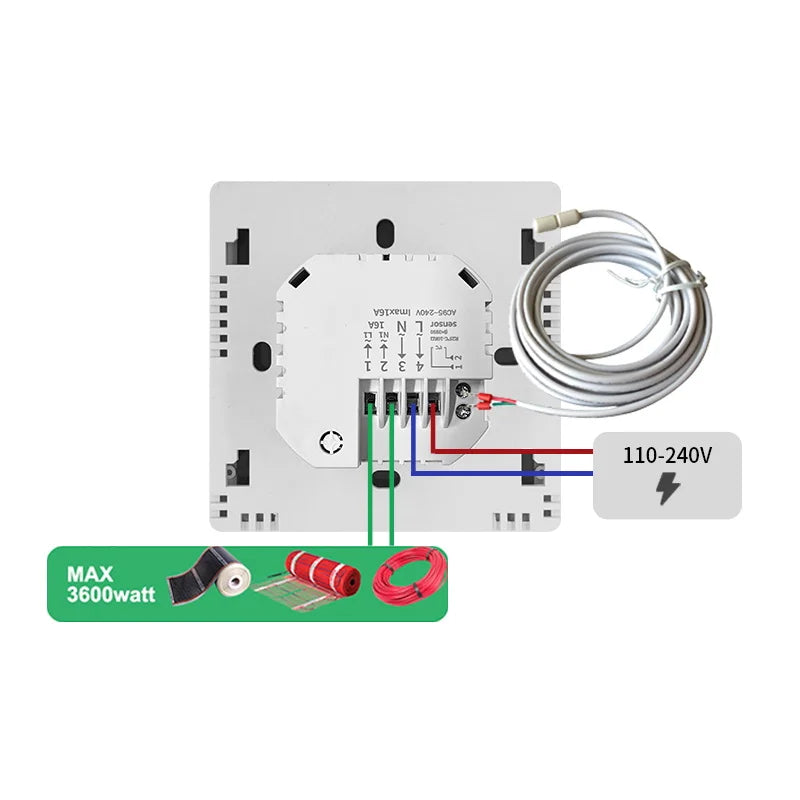 16A Electric Underfloor Heating Smart Thermostat