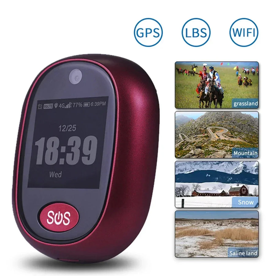 4G Smart SOS Tracker Pendant, GPS Tracking Waterproof