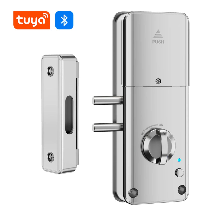 Home Smart Door Lock Handle Hidden Battery Anti Theft