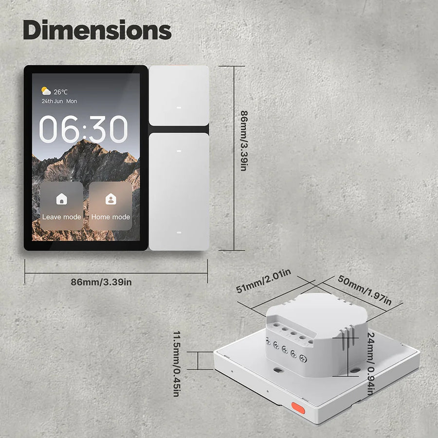 WiFiTouch Panel Scene Switch 3.5 Inch Multi-functional