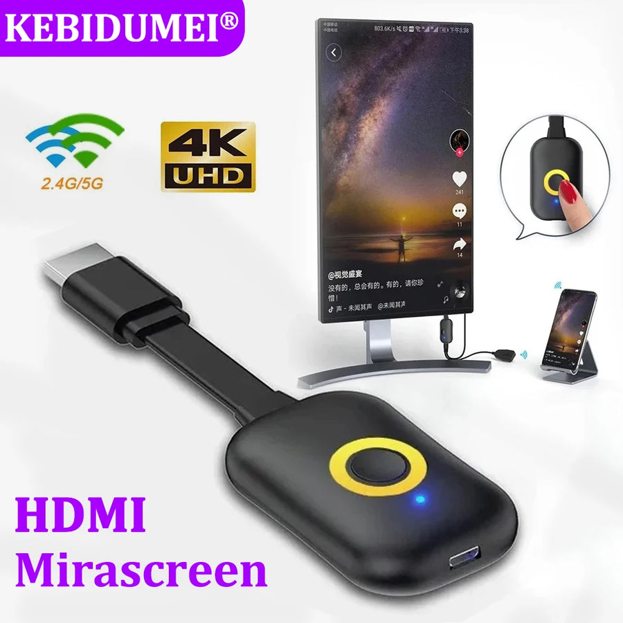 4K HDMI Mirascreen 2.4G/5G Dual Band TV Dongle