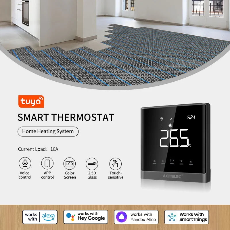 16A Electric Underfloor Heating Smart Thermostat