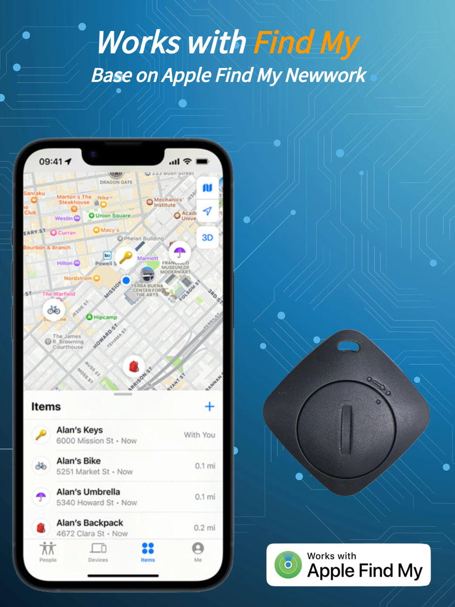 GPS Tracker Bluetooth Works with Find My APP